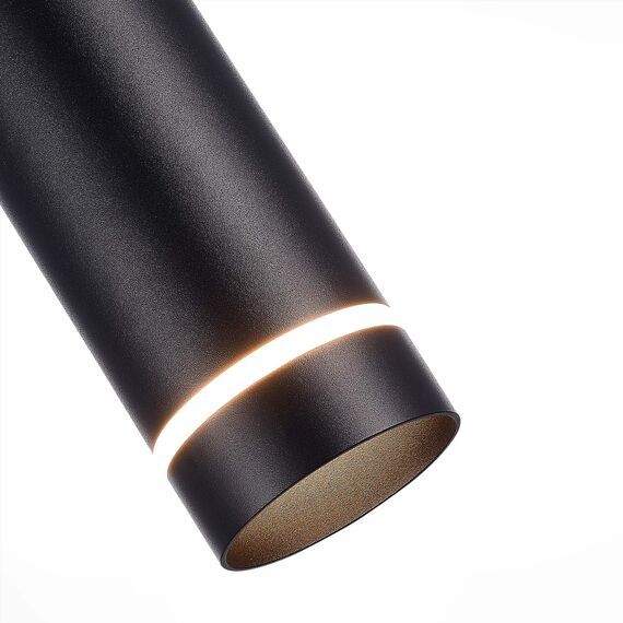 ST LUCE ST115.433.12 Светильник подвесной Черный LED 1*12W 3000K 936Lm Ra>90 120° IP20 D80xH300 165-265V, изображение 3