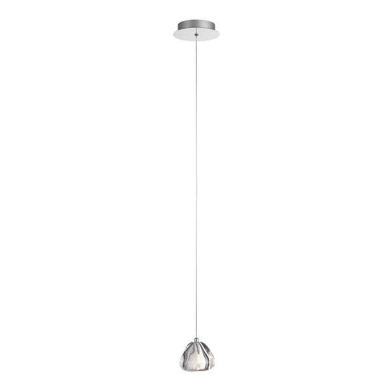 ST LUCE SL6017.101.01 Светильник подвесной ST-Luce Хром/Прозрачный с пузырьками воздуха LED 1*3W 3000K, изображение 2