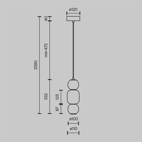 Maytoni Decorative MOD273PL-L16CH3K Светильник Drop, изображение 2