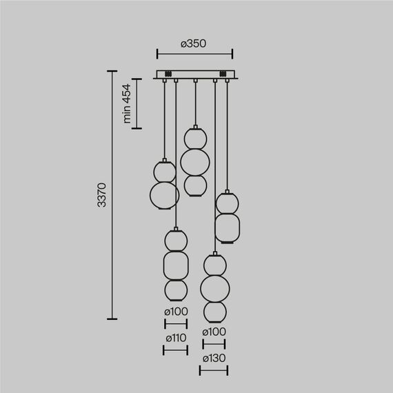 Maytoni Decorative MOD273PL-L80G3K Светильник Drop, изображение 2