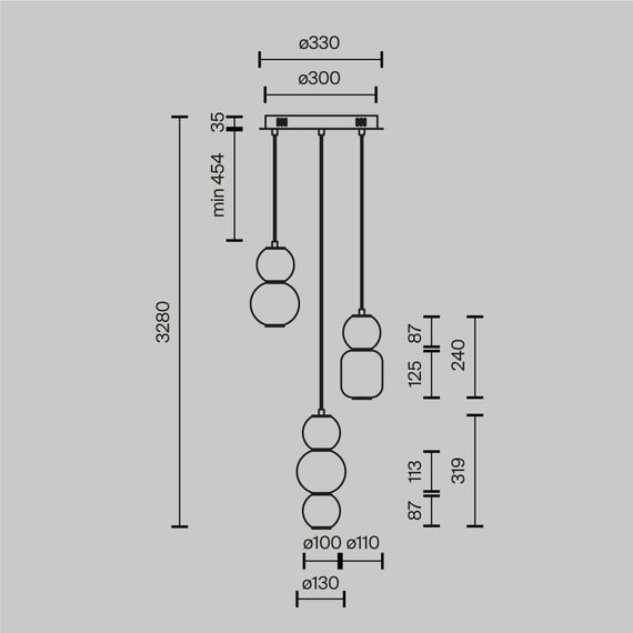 Maytoni Decorative MOD273PL-L33G3K Светильник Drop, изображение 2