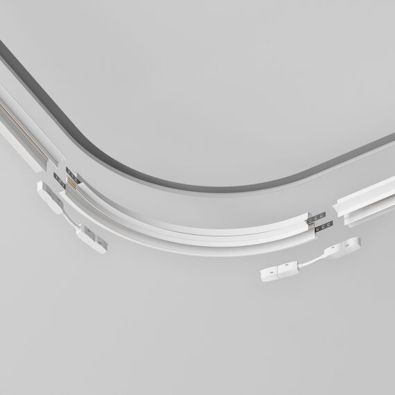 Maytoni Technical TRA044-angle.12W Коннектор радиусный R300 Exility встраиваемый под ГКЛ 12,5мм, белый, изображение 4