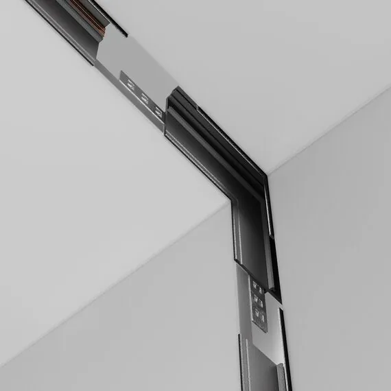 Maytoni Technical TRA034ICL-42.12B Коннектор угловой внутренний Exility встраиваемый под ГКЛ 12,5мм, черный, изображение 4