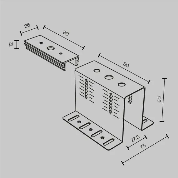 Maytoni Technical TRA034HCB Скоба регулируемая для накладного шинопровода Exility, изображение 6