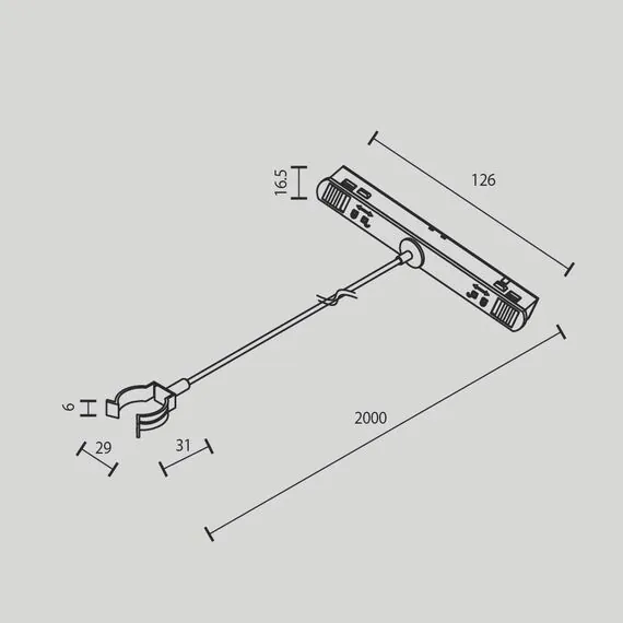 Maytoni Technical TRA101SWT-2B Коннектор с тросовым подвесом Tau в шинопровод Exility, изображение 6