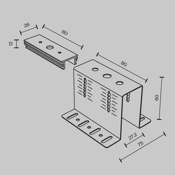 Maytoni Technical TRA034HCB Скоба регулируемая для накладного шинопровода Exility, изображение 6