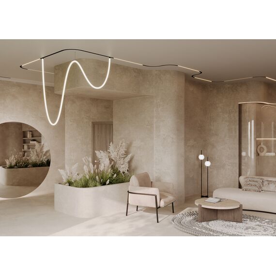 Maytoni Technical TRA044-angle.12B Коннектор радиусный R300 Exility встраиваемый под ГКЛ 12,5мм, черный, изображение 8