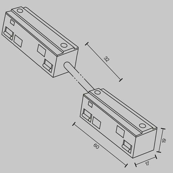 Maytoni Technical TRA034CPC-42W-5-1 Коннектор питания прямой гибкий 5см Exility, изображение 6