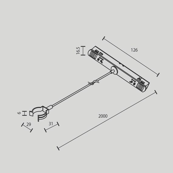 Maytoni Technical TRA101SWT-2B Коннектор с тросовым подвесом Tau в шинопровод Exility, изображение 6