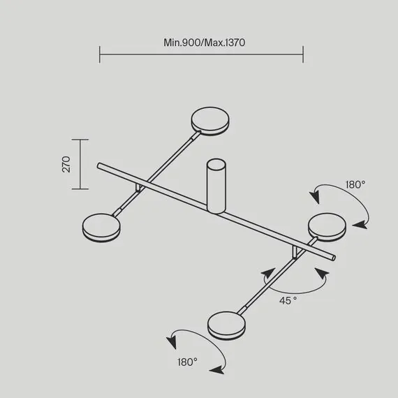 Maytoni Decorative MOD070CL-L30B3K Люстра потолочная светодиодная Fad, изображение 5
