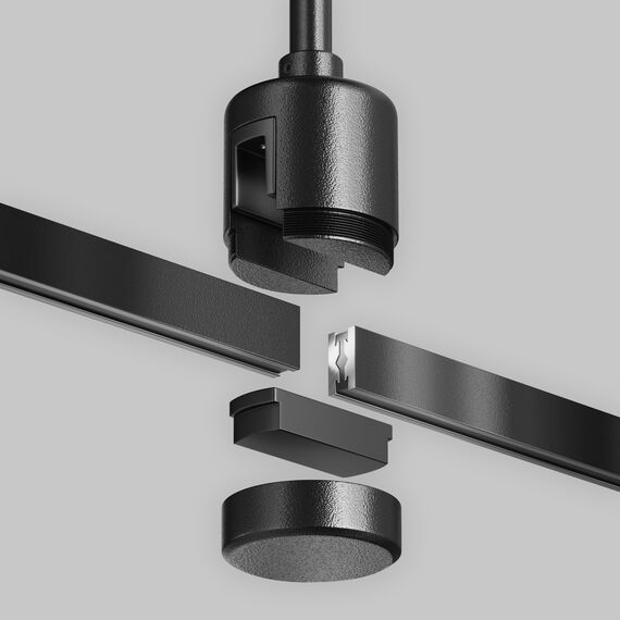 Maytoni Technical TRA158C-IPCL1-B Крепление потолочное 360мм с прямым коннектором питания Flarity, изображение 4