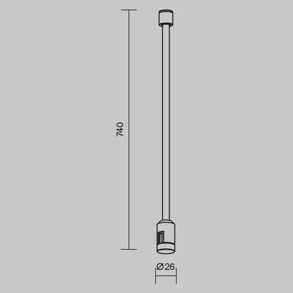 Maytoni Technical TRA200C-L740-11B Крепление потолочное 740 мм Flexity, изображение 6