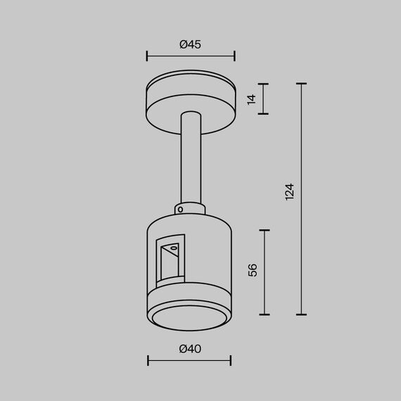 Maytoni Technical TRA156C-IPC1-BS Крепление потолочное 78мм с прямым коннектором питания Flarity, изображение 5