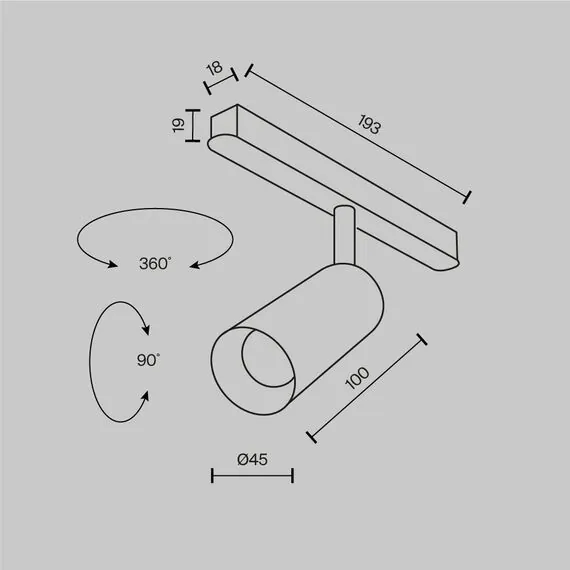 Maytoni Technical TR032-4-5W3K-M-DS-BW Трековый светильник Exility Focus LED, изображение 3