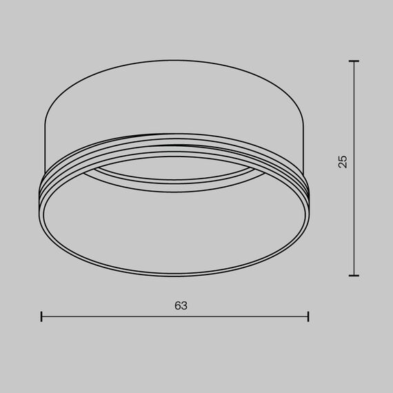 Maytoni Technical RingL-20-W Кольцо декоративное для светильника Focus LED Ring L-20-W, изображение 4