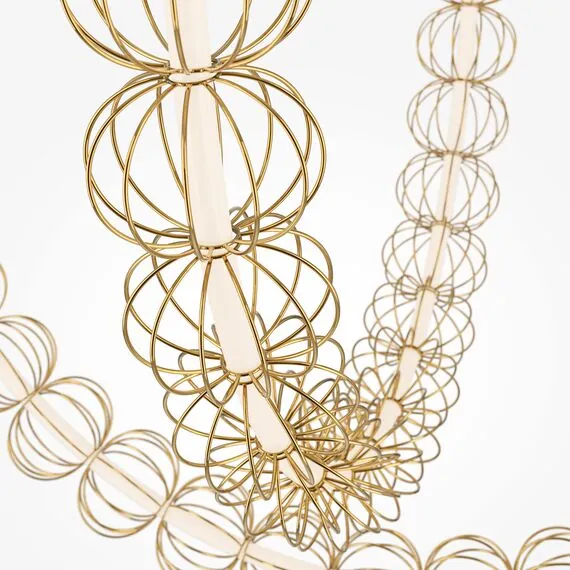 Maytoni Decorative MOD216PL-L55G3K Светильник подвесной светодиодный Golden Cage, изображение 2
