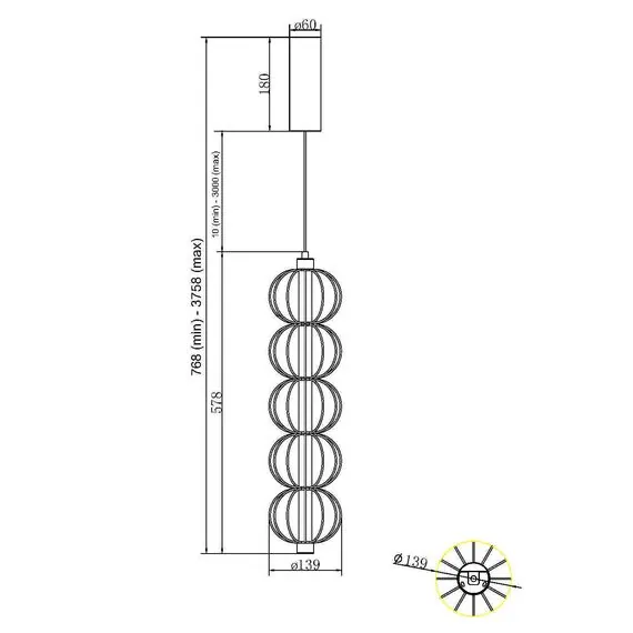 Maytoni Decorative MOD216PL-L10G3K Светильник подвесной светодиодный Golden Cage, изображение 7