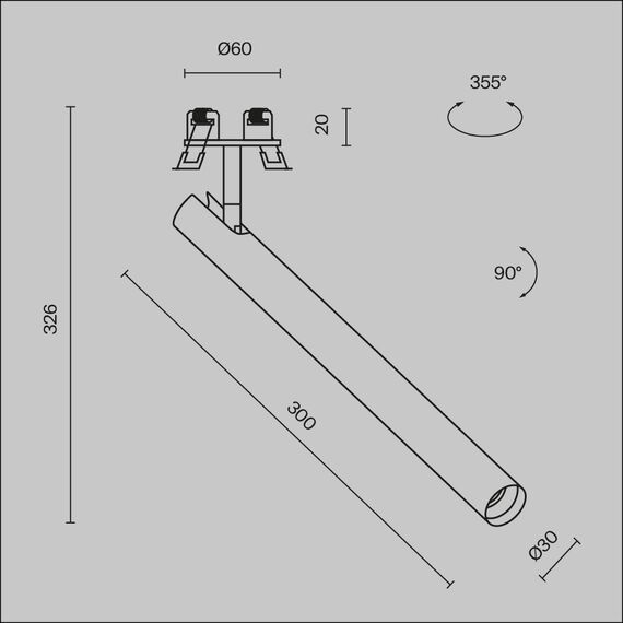 Maytoni Technical C141RS-L300-6W3K-BBS Светильник встраиваемый светодиодный Focus T, изображение 11