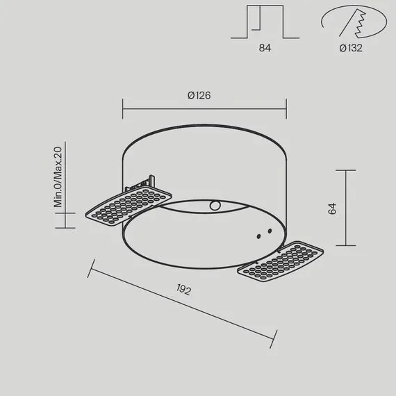 Maytoni Technical DLA032-TRS12-W Аксессуар для безрамочной светильника в потолок из ГКЛ Zon, изображение 8