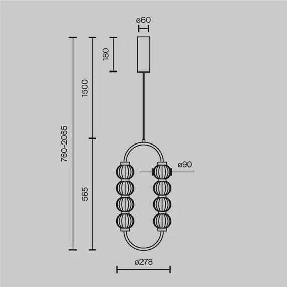 Maytoni Decorative MOD555PL-L11G3K Подвесной светильник Amulet, изображение 6