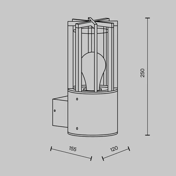 Maytoni Outdoor O453WL-01GF Настенный светильник Barrel, изображение 8