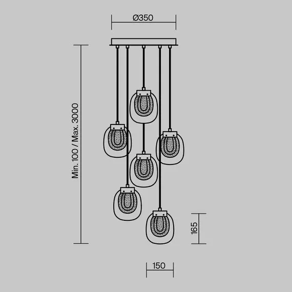 Maytoni MOD367PL-L18BBSK Люстра подвесная светодиодная Biology, изображение 7
