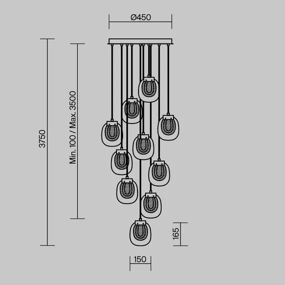 Maytoni MOD367PL-L30BBSK Люстра подвесная светодиодная Biology, изображение 7