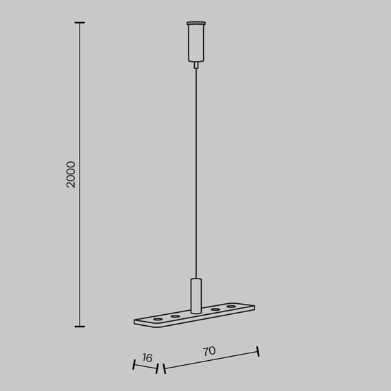 Maytoni Technical TRA172SW-R-1B Тросовый подвес 2 шт. Basity, изображение 6