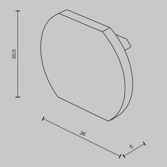 Maytoni Technical TRA172EC-R-11B Заглушка для круглового шинопровода, 2 шт. Basity, изображение 4