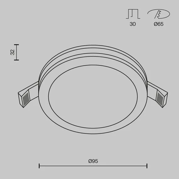 Maytoni Technical DL303-L7B Встраиваемый светильник Phanton, изображение 8