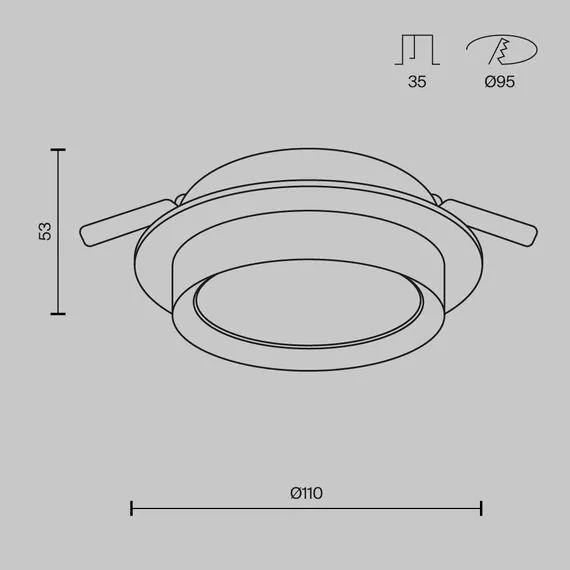Maytoni Technical DL086-GX53-RD-WB Светильник встраиваемый Hoop, изображение 8