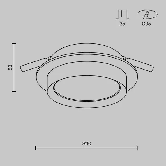 Maytoni Technical DL086-GX53-RD-BW Светильник встраиваемый Hoop, изображение 8