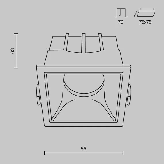 Maytoni Technical DL043-01-15W4K-D-SQ-W Модульный встраиваемый светодиодный светильник диммируемый Alfa LED, изображение 8