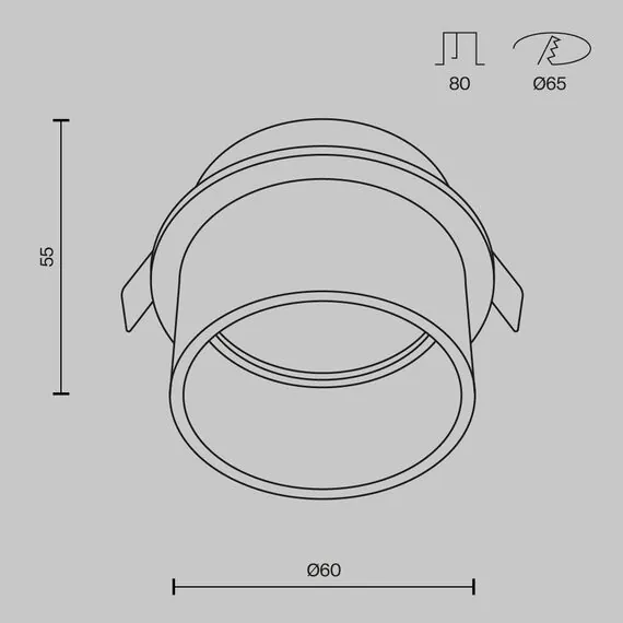 Maytoni Technical DL050-01B Встраиваемый светильник Reif, изображение 8