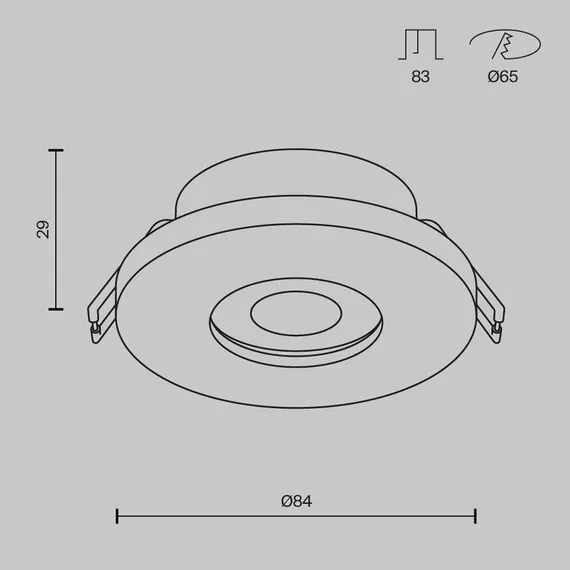 Maytoni Technical DL083-01-GU10-RD-B Светильник встраиваемый Stark, изображение 8