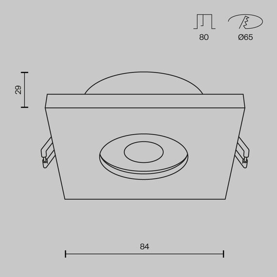 Maytoni Technical DL083-01-GU10-SQ-B Светильник встраиваемый Stark, изображение 8