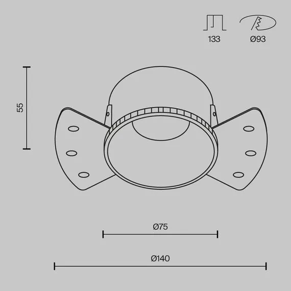 Maytoni Technical DL051-01-GU10-RD-W Светильник встраиваемый Share, изображение 8