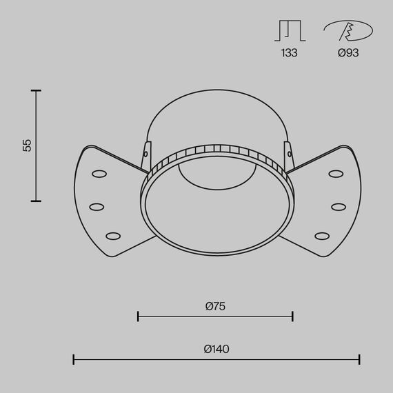Maytoni Technical DL051-01-GU10-RD-WMG Светильник встраиваемый Share, изображение 8