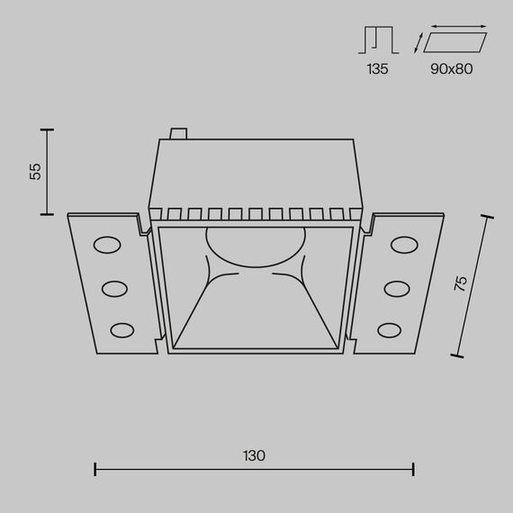 Maytoni Technical DL051-01-GU10-SQ-W Светильник встраиваемый Share, изображение 8