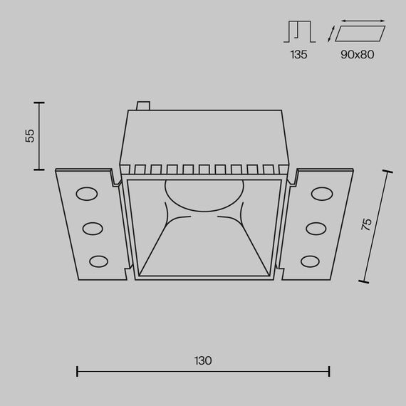 Maytoni Technical DL051-01-GU10-SQ-WS Светильник встраиваемый Share, изображение 8