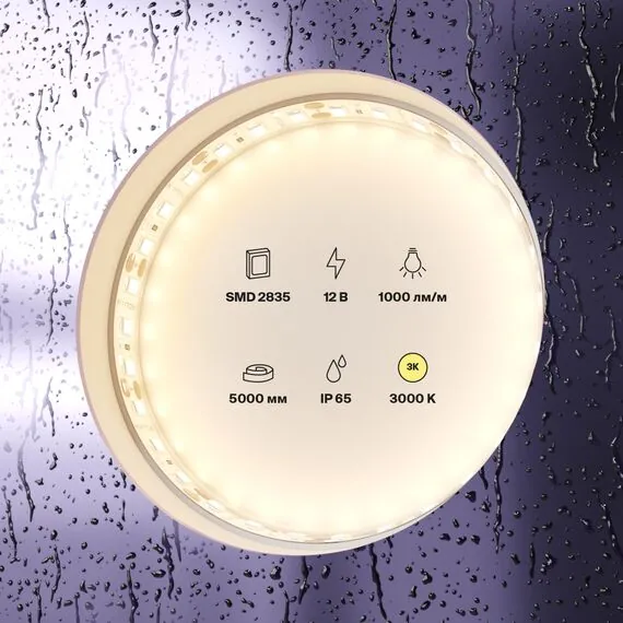 Maytoni Led Strip 10111 Светодиодная лента 9,6Вт/м 12V IP65 3000K 10111, изображение 5