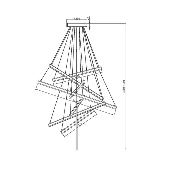 Maytoni Decorative MOD016PL-L96BK Люстра Line, изображение 7
