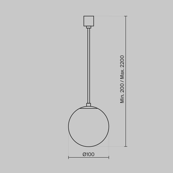 Maytoni Technical P039PL-5W3K-10-B Подвесной светильник Luna, изображение 8