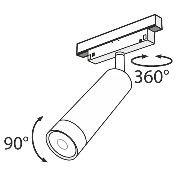 Maytoni Technical TR019-2-7W4K-B Трековый светильник для магнитного шинопровода S35 Focus Led, изображение 5