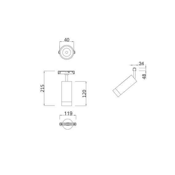 Maytoni Technical TR019-2-7W3K-W Трековый светильник для магнитного шинопровода S35 Focus Led, изображение 3