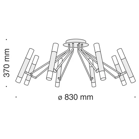 Maytoni Decorative MOD620CL-16B Потолочная люстра Vigo, изображение 5