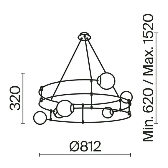 Maytoni Decorative MOD317PL-06B Подвесной светильник Balance, изображение 4