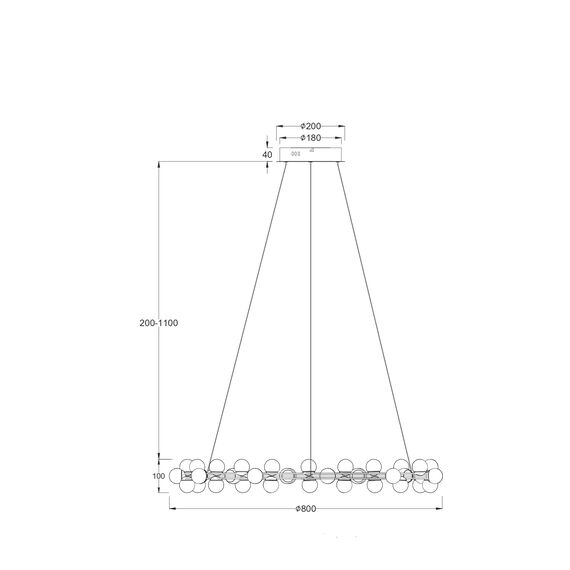 Maytoni Decorative MOD081PL-L60G3K Подвесной светодиодный светильник Tessara, изображение 5