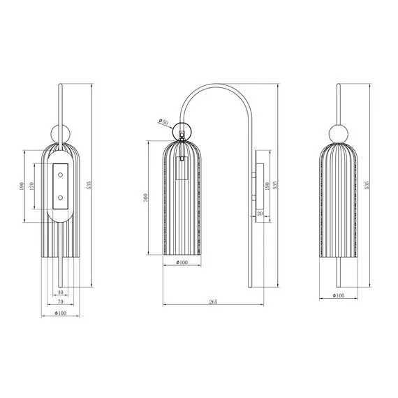 Maytoni MOD302WL-02GR1 Настенный светильник (бра), изображение 4