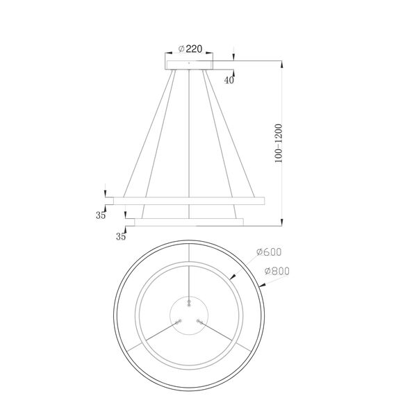 Maytoni MOD058PL-L74W4K Подвесной светильник, изображение 8